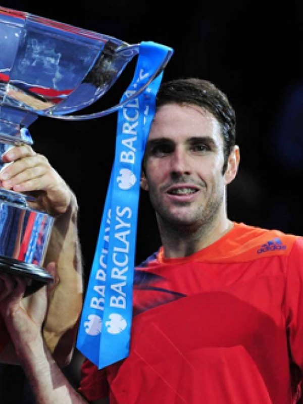 David Marrero with the ATP World Tour Finals doubles trophy